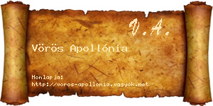 Vörös Apollónia névjegykártya