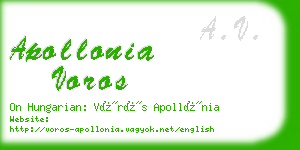 apollonia voros business card